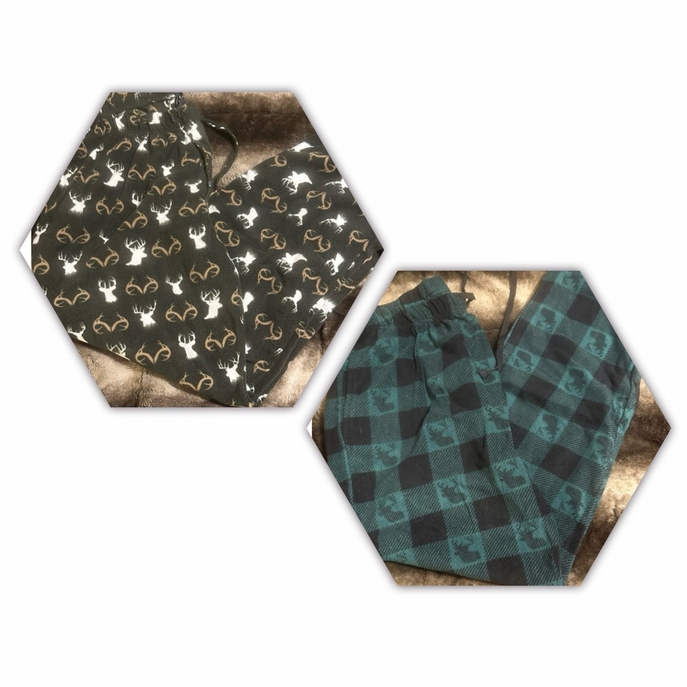 2 Pair Deer Pattern Pajama Pants
